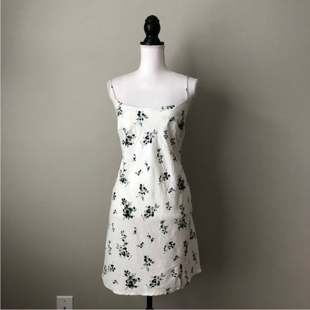 ASOS Design | White Floral Linen Dress Size 8